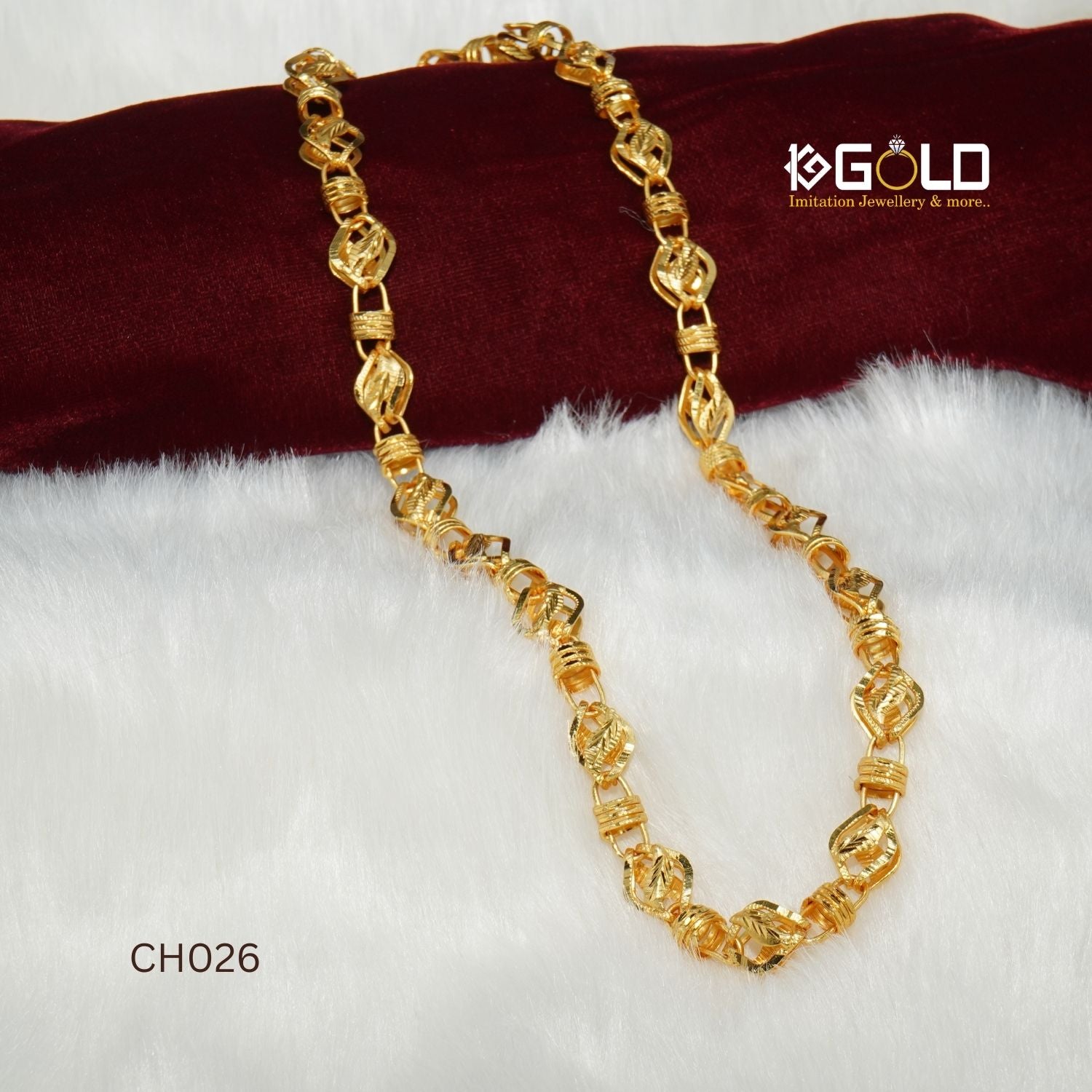 1 Gm Gold Forming Kohli Best Quality Attractive Design Chain For Men - CH026. 1 gram gold on 1ggold.in
