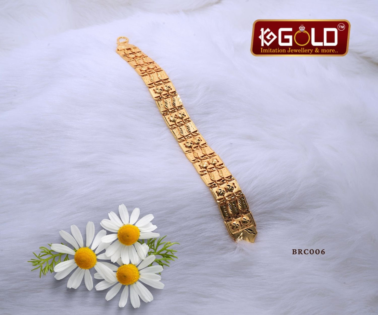 1 Gram Gold Bracelet with Modern Design for Men - BRC006. 1 gram gold on 1ggold.in