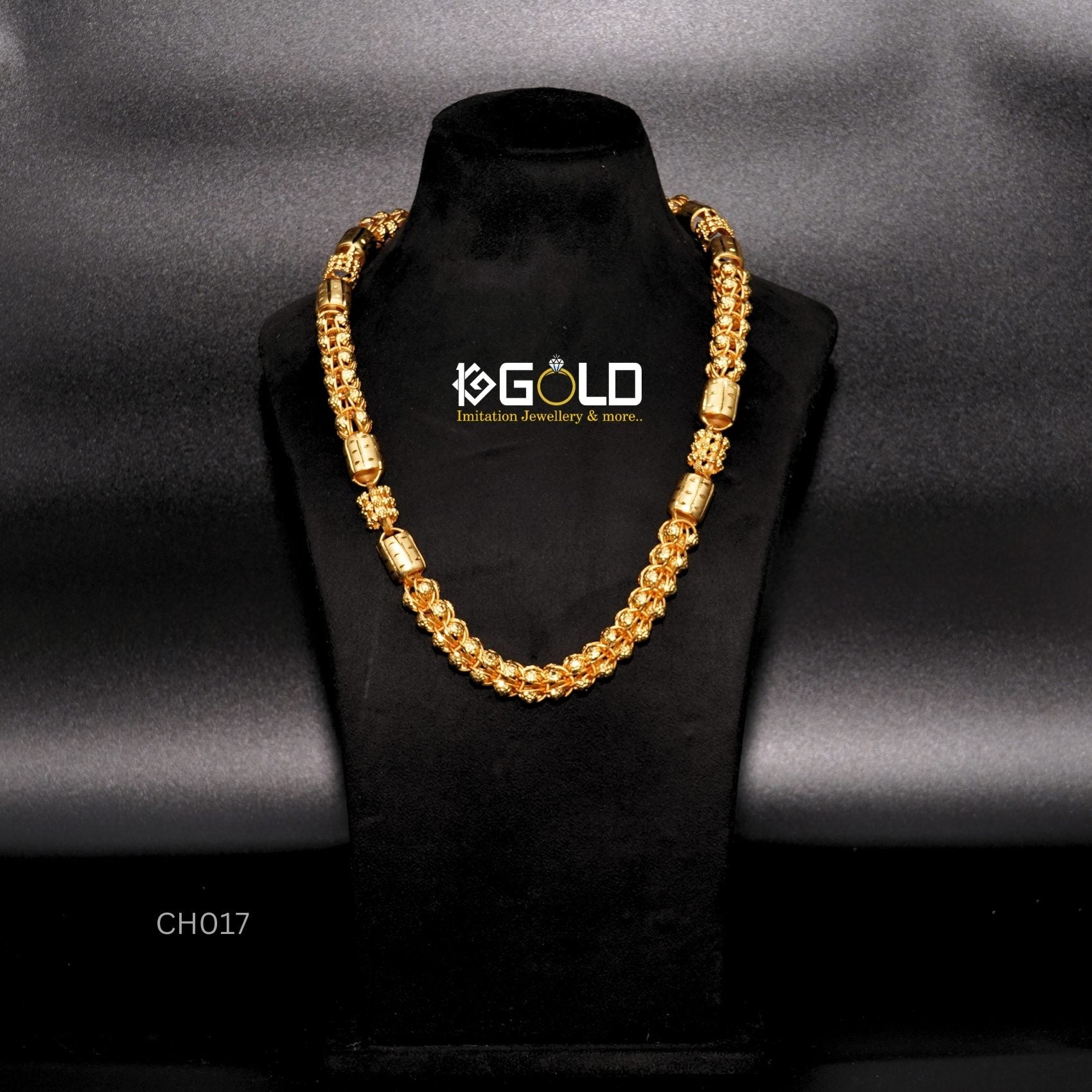 1 Gram Gold Plated Rajwadi Glittering Design Chain for Men - CH017. 1 gram gold on 1ggold.in