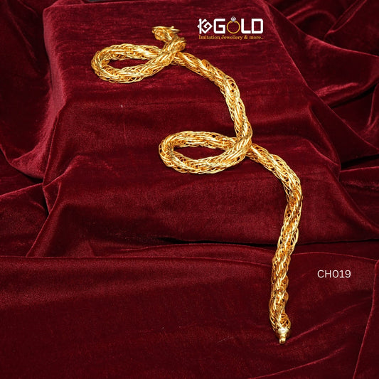 1 Gram Gold Rassa with Elegant Design Premium Quality Chain for Men - CH019. 1 gram gold on 1ggold.in
