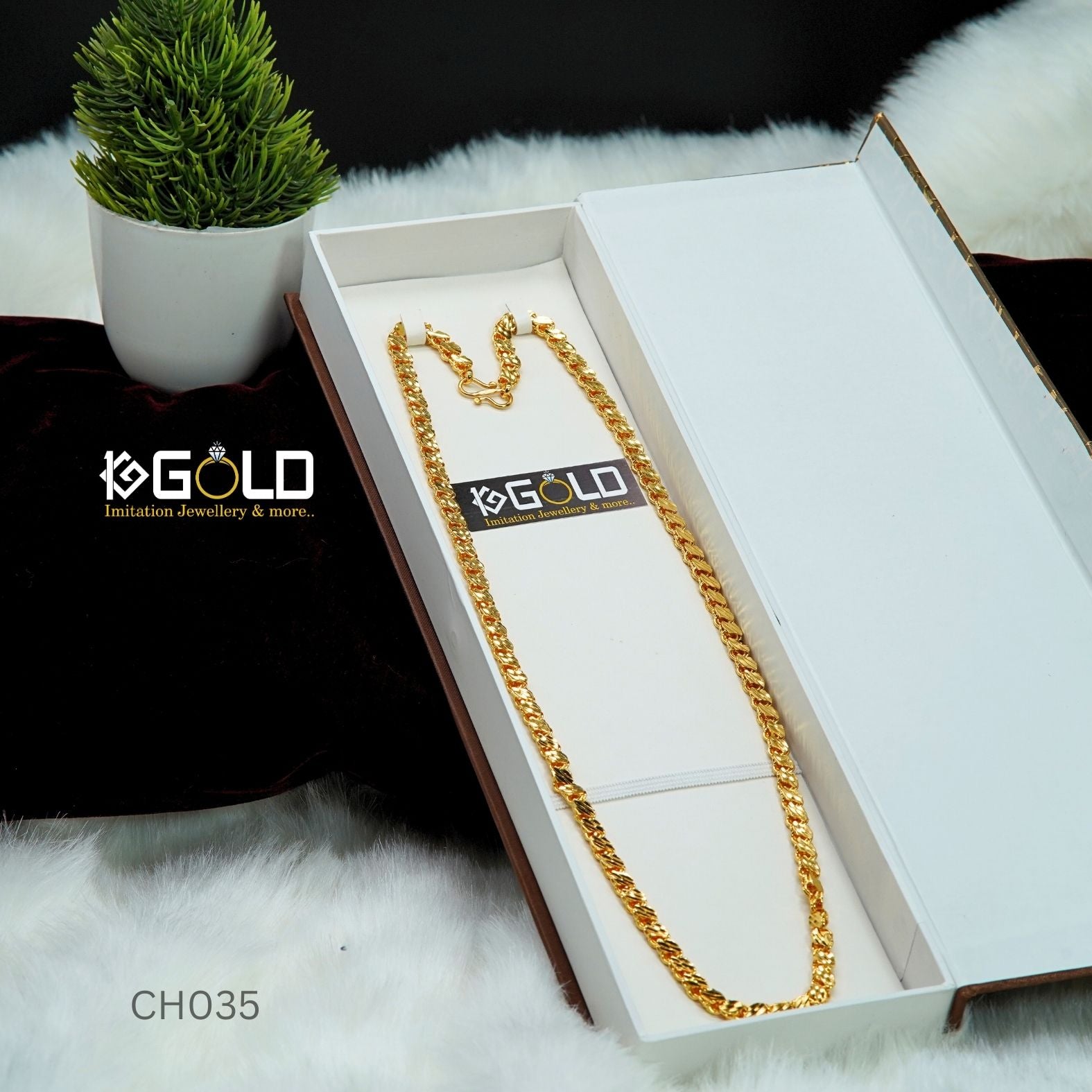 1 Gram Gold Toned Royal Charming Chain for Men - CH035. 1 gram gold on 1ggold.in