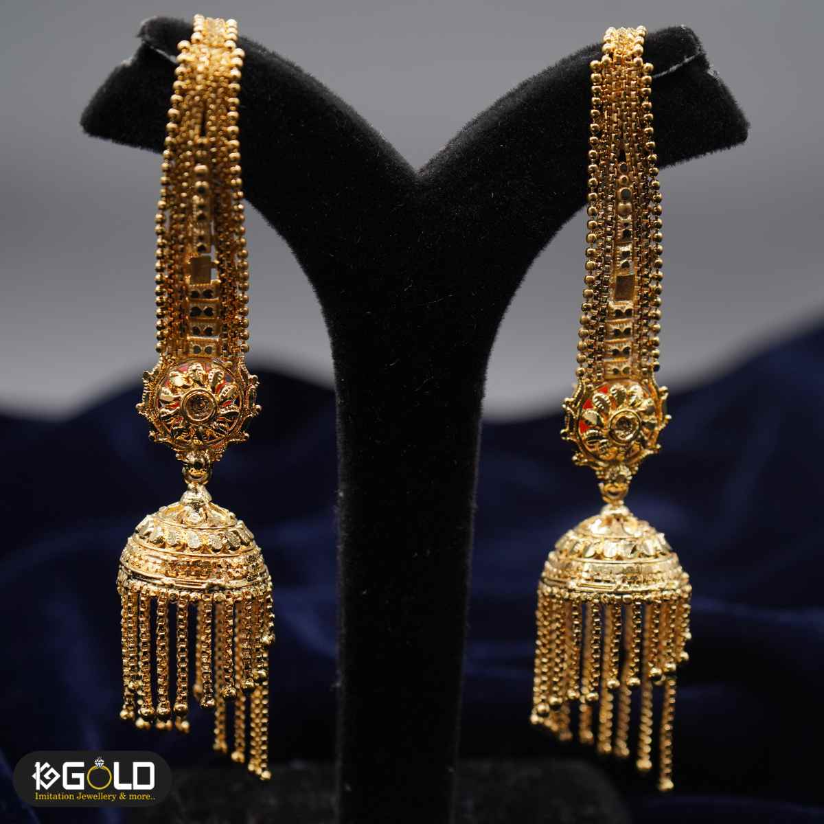 1 Gram Golden Earrings with Captivating Design for Women - ERG002. 1 gram gold on 1ggold.in