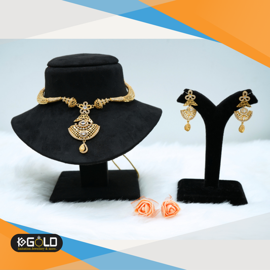 Attractive 1 Gram Gold Jewellry Set - NCK002. 1gram gold on 1ggold.in