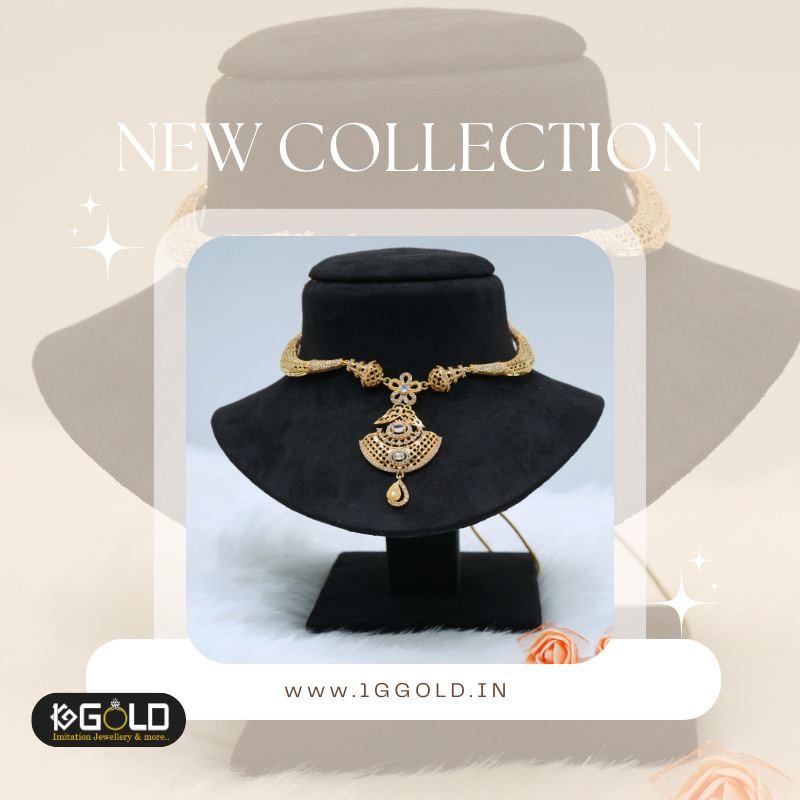 Attractive One Gram Gold Jewellry Set - NCK002. 1 gram gold on 1ggold.in