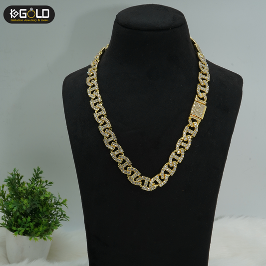 Classic Rajwadi One Gram Gold Chain for Men - CH008. 1 gram gold on 1gold.in