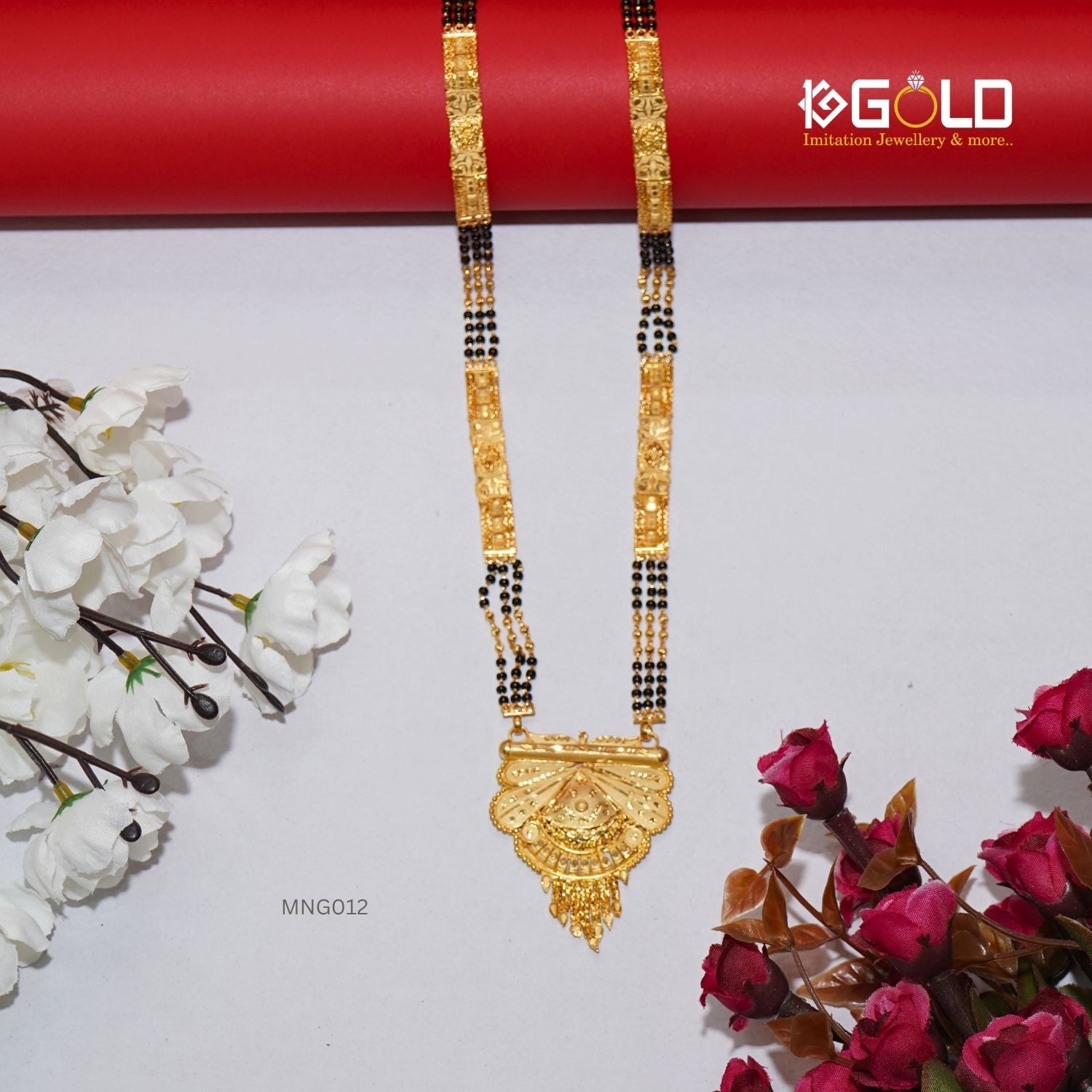 Delicate 1 Gram Gold Plated Mangalsutra with an Eye catching Design for Women MNG012. 1 gram gold mangalsutra	available on 1ggold.in
