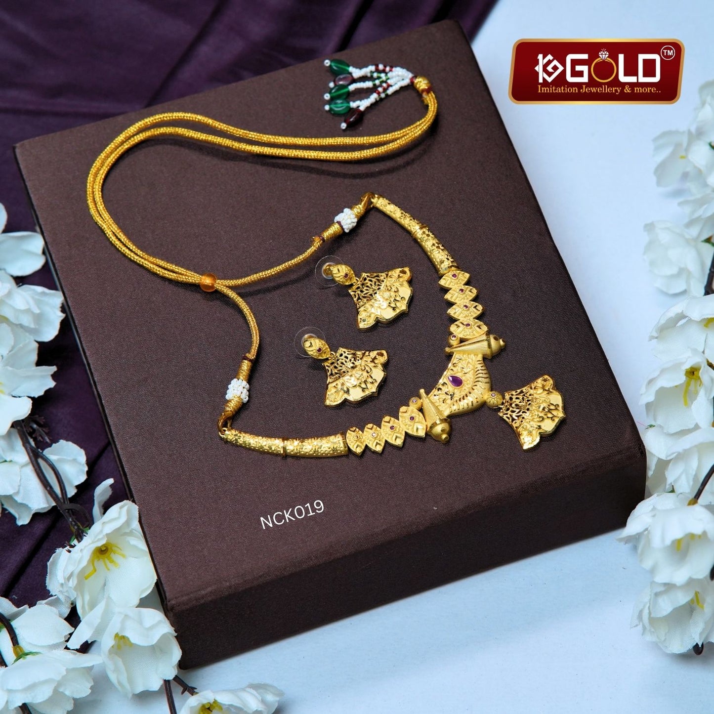Delightful 1 Gram Gold Plated Necklace with Dazzling Design for Women - NCK019. 1 gram gold on 1ggold.in