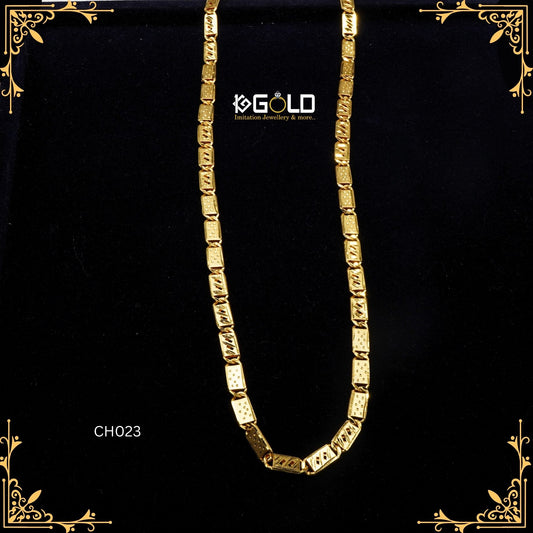 Dual Design Charming One Gram Gold Nawabi Inspired Chain for Men - CH023. 1 gram gold on 1ggold.in