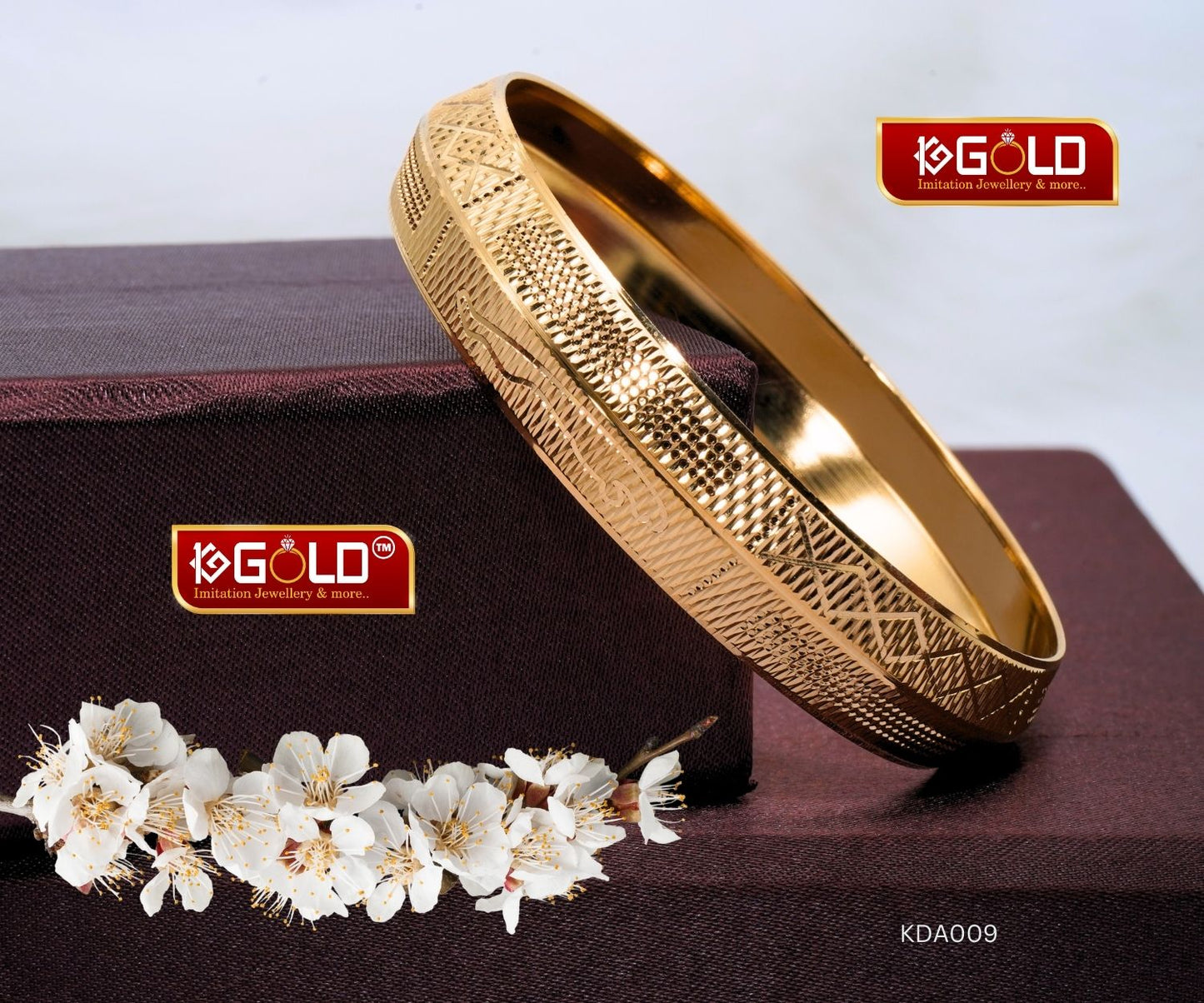 Jaguar Design 1 Gram Gold Plated Punjabi Kada for Men - KDA009. 1 gram gold on 1ggold.in