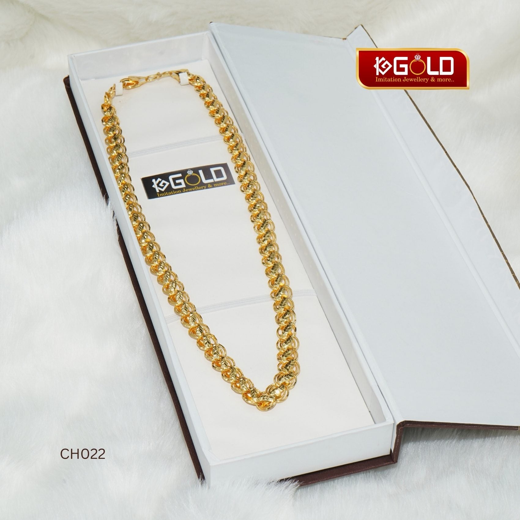Kohli Crafted Premium Quality Elegant One Gram Gold Coated Chain for Men - CH022. 1 gram gold on 1ggold.in