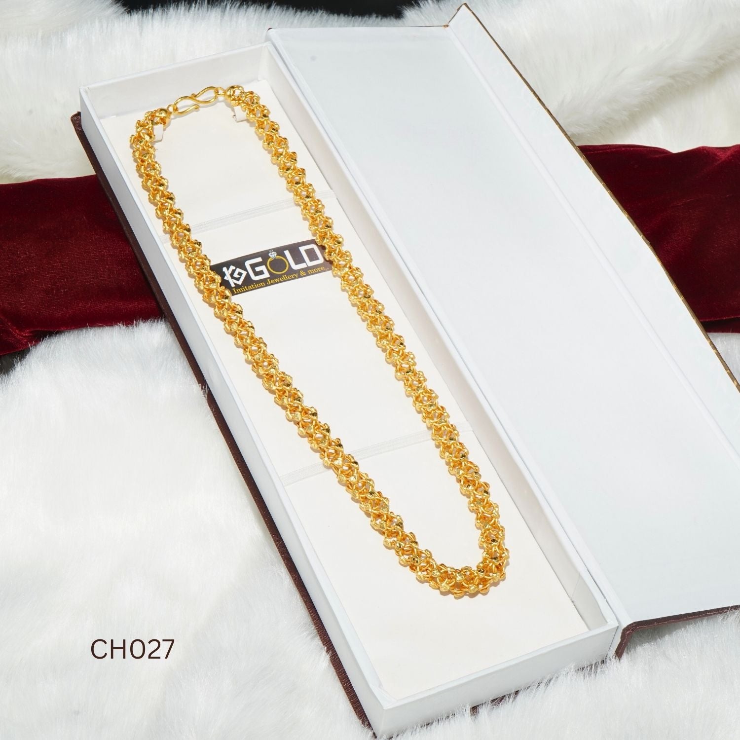 Link Superior Quality High Class Design One Gram Gold Plated Chain for Men - CH027. 1 gram gold on 1ggold.in