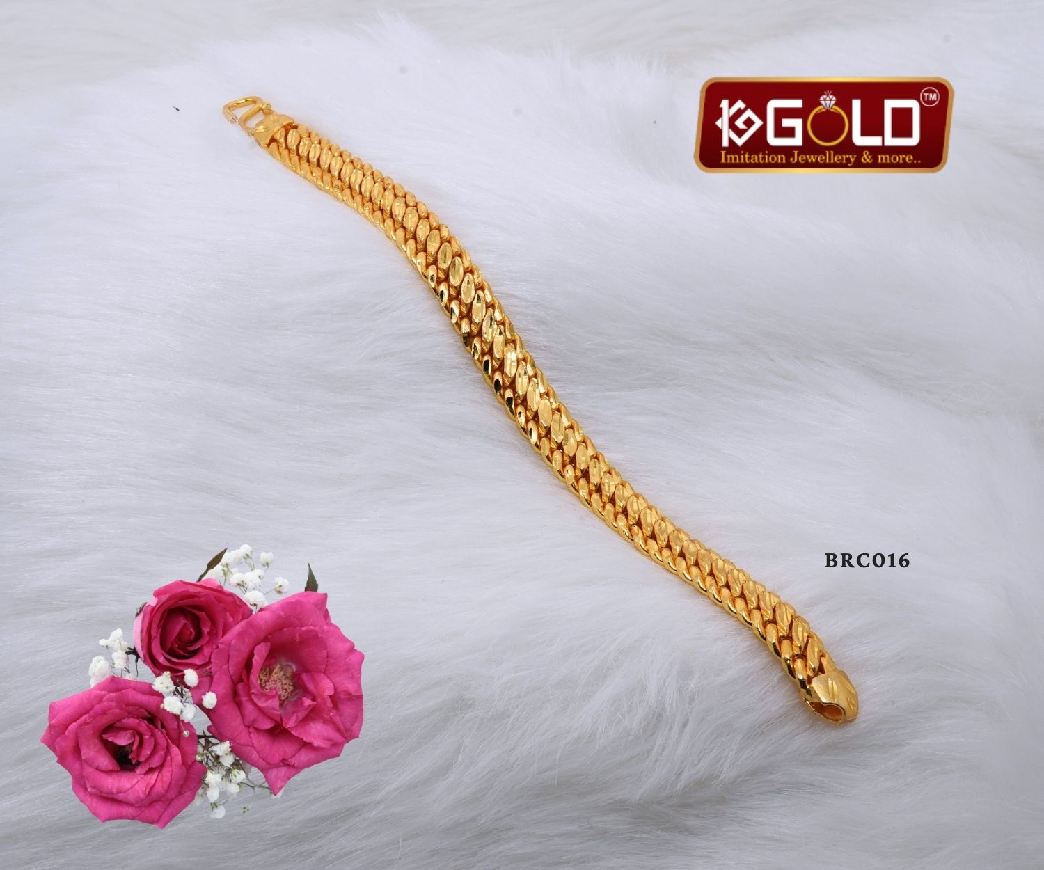 Luxurious Traditional One Gram Gold Bracelet for Men - BRC016. 1 gram gold on 1ggold.in
