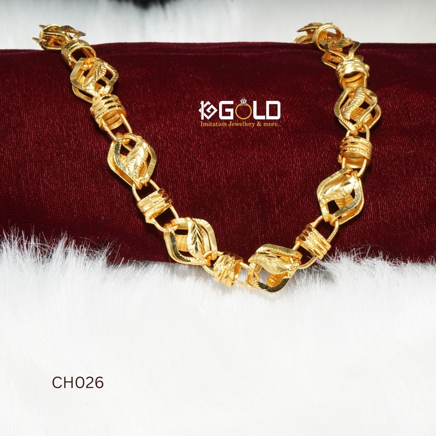 One Gram Gold Forming Kohli Best Quality Attractive Design Chain For Men - CH026. 1 gram gold on 1ggold.in