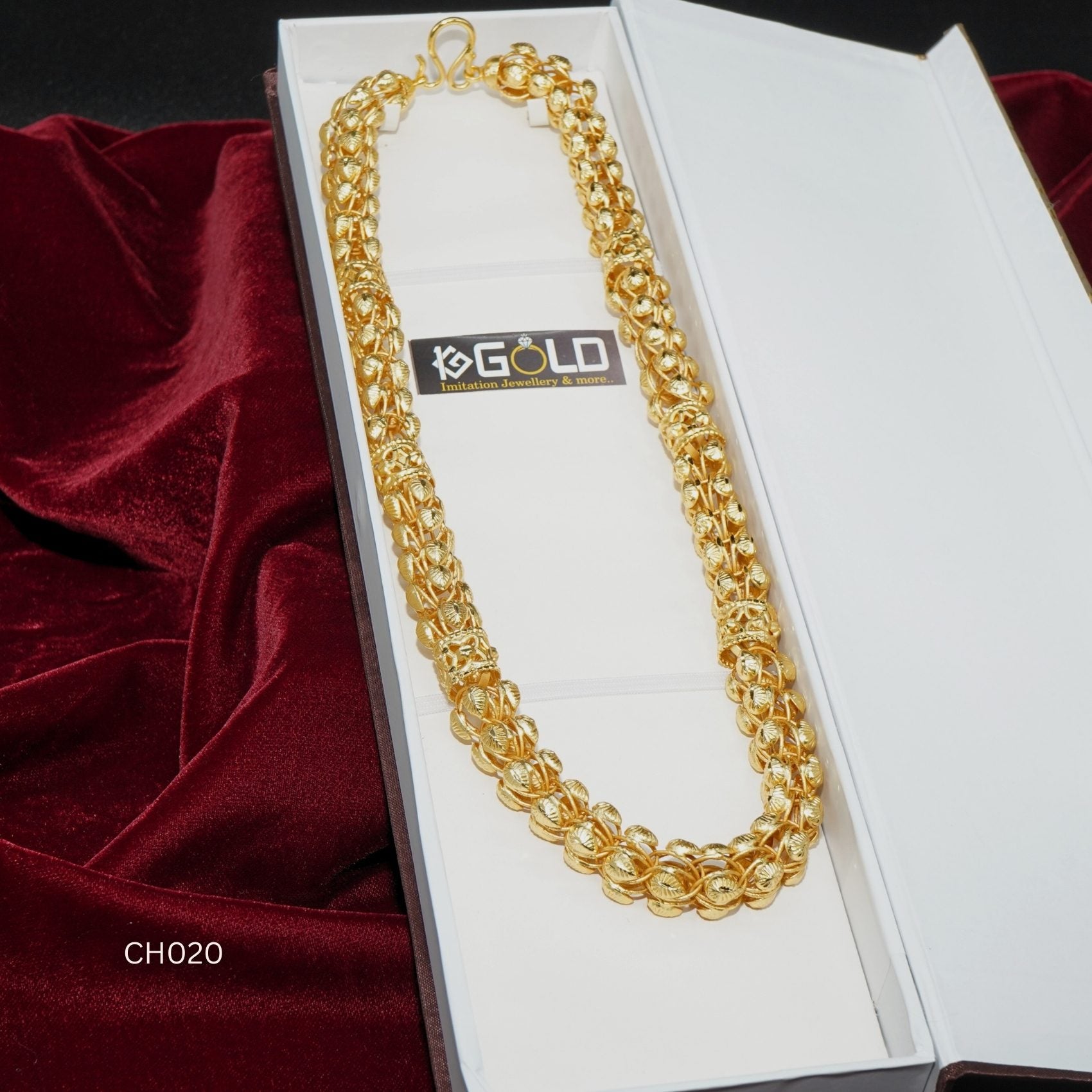One Gram Gold Plated Rajwadi Antique Design Chain for Men - CH020. 1 gram gold on 1ggold.in