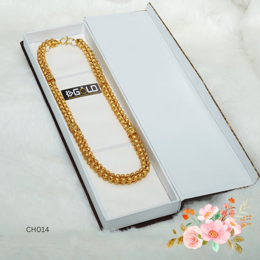 One Gram Gold Rajwadi Sophisticated Design Chain for Men - CH014. 1 gram gold on 1ggold.in