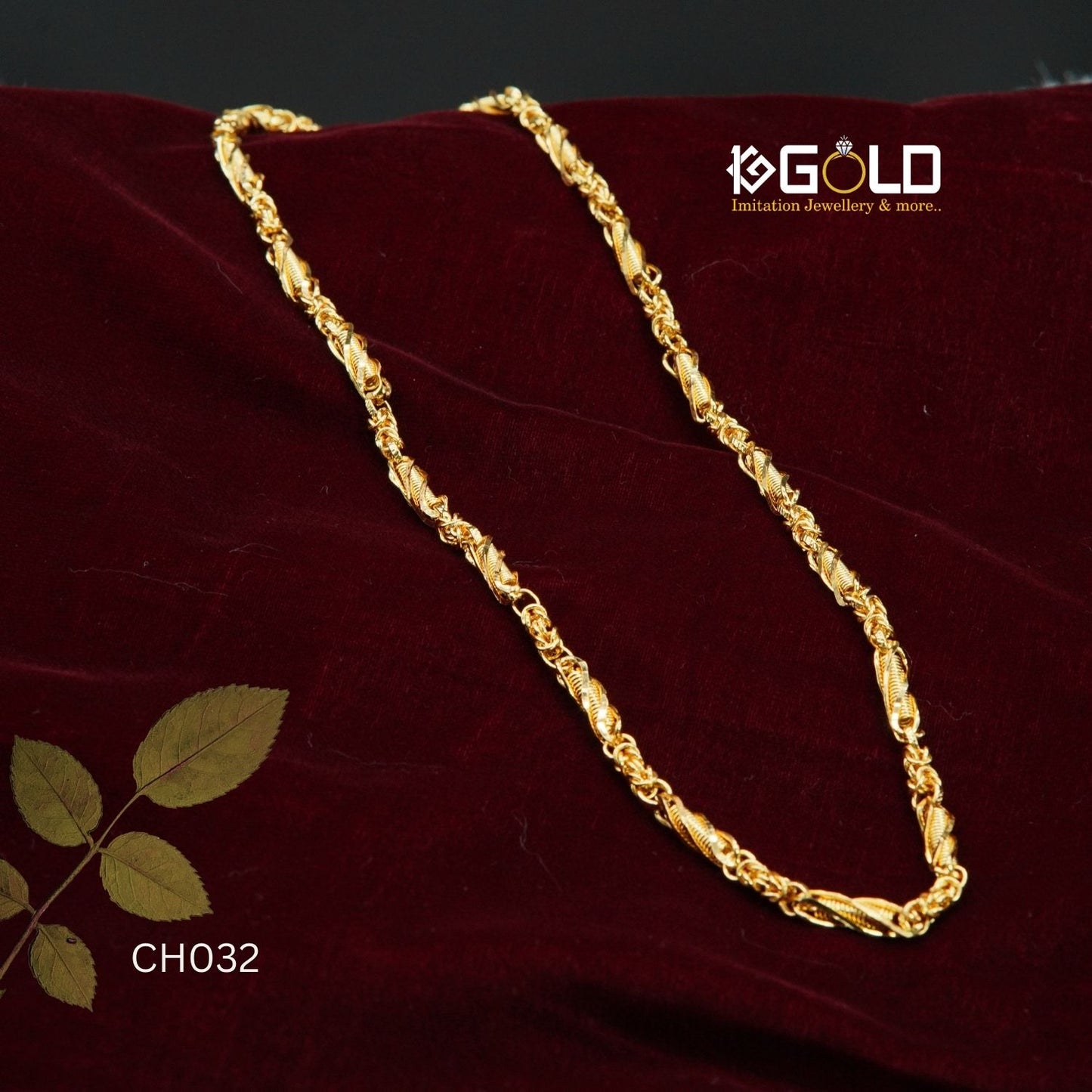 One Gram Gold Ring Into Ring Finely Detailed Design Chain for Men - CH032. 1 gram gold on 1ggold.in