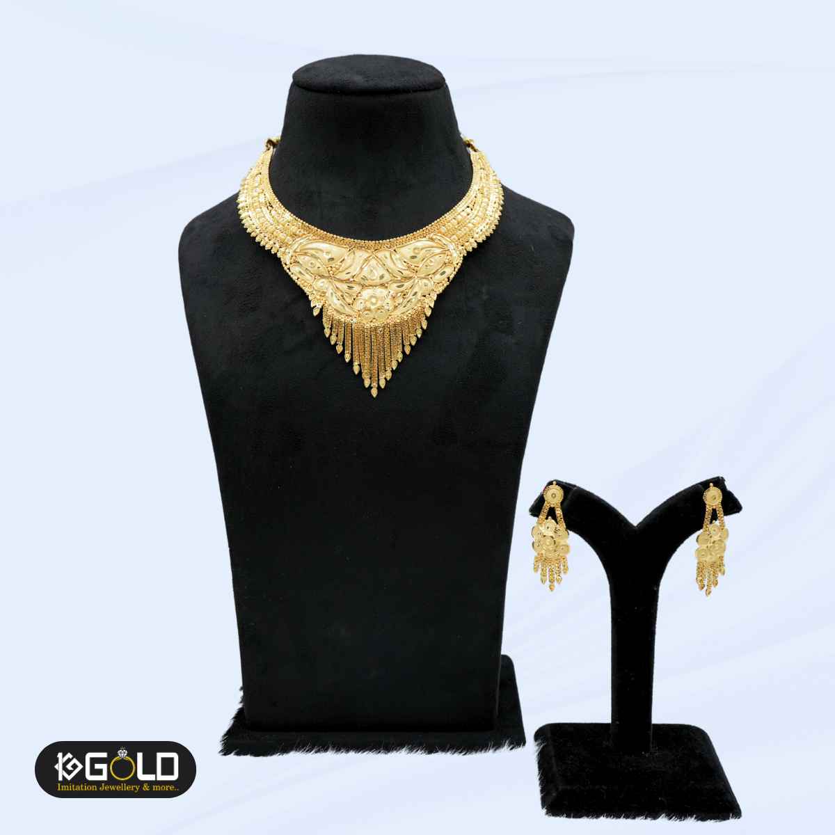 One Gram Gold Women’s Necklace Set with Radiant Finish - NCK009. 1 gram gold on 1ggold.in