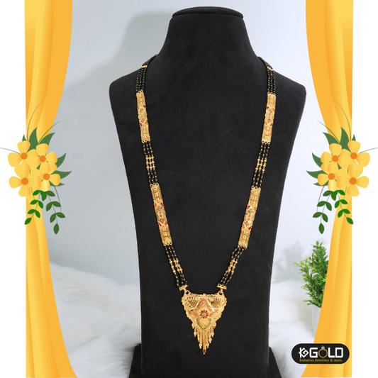 Sleek Design Casual 1 Gram Gold Plated Mangalsutra for Women - MNG008. 1 gram gold on 1ggold.in