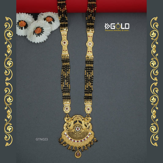Sophisticated 1 Gram Gold Ganthan with Fancy Craftsmanship for Women - GTN023. 1 gram gold on 1ggold.in