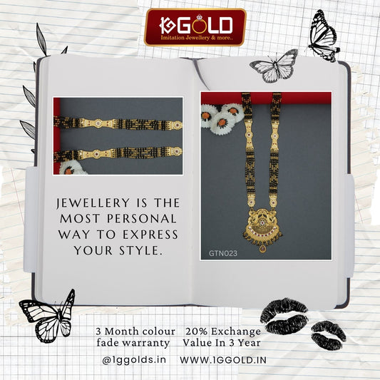 Sophisticated One Gram Gold Plated Ganthan with Fancy Craftsmanship for Women - GTN023. 1 gram gold on 1ggold.in