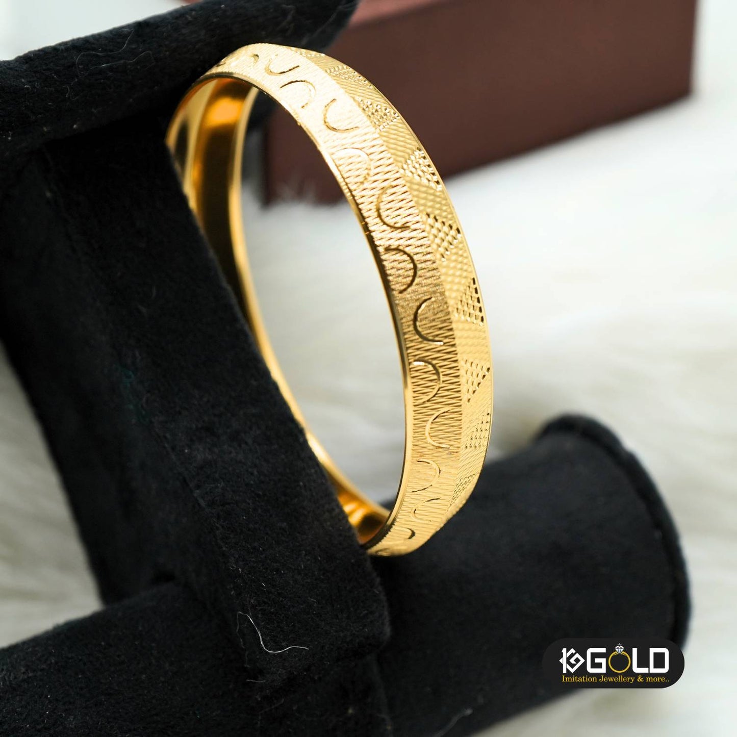 Sophisticated One Gram Gold Premium Quality Wrist Kada for Men - KDA006. 1 gram gold on 1ggold.in