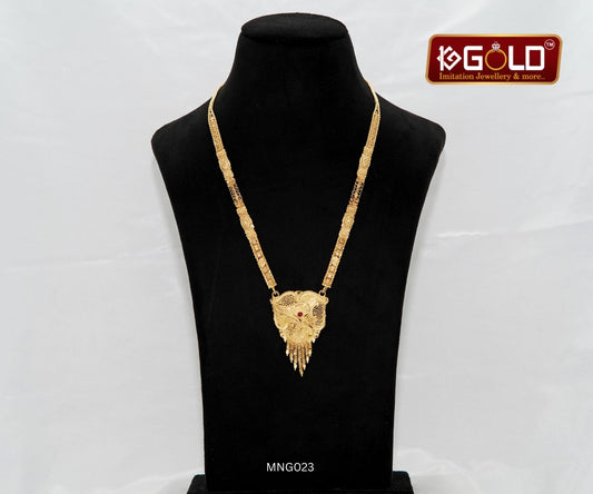 Stunning One gram gold plated mangalsutra ensemble with a lustrous look - MNG023. 1 gram gold on 1ggold.in