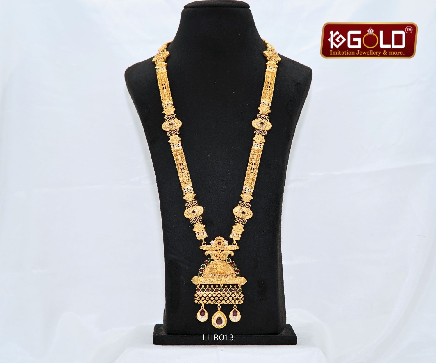 Trendy 1 gram Gold Plated Rani haar with Distinctive Design and Diamond Detailing for Women - LHR013. 1 gram gold on 1ggold.in