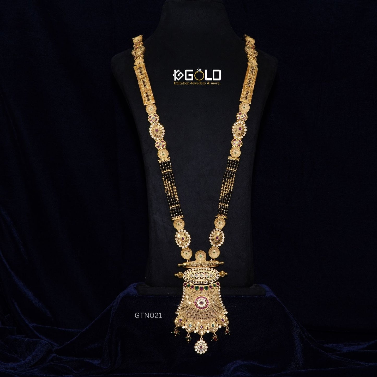 Upscale 1 Gram Gold Plated Ganthan with Unique Pattern and Diamond Touch for Women - GTN021. 1 gram gold on 1ggold.in