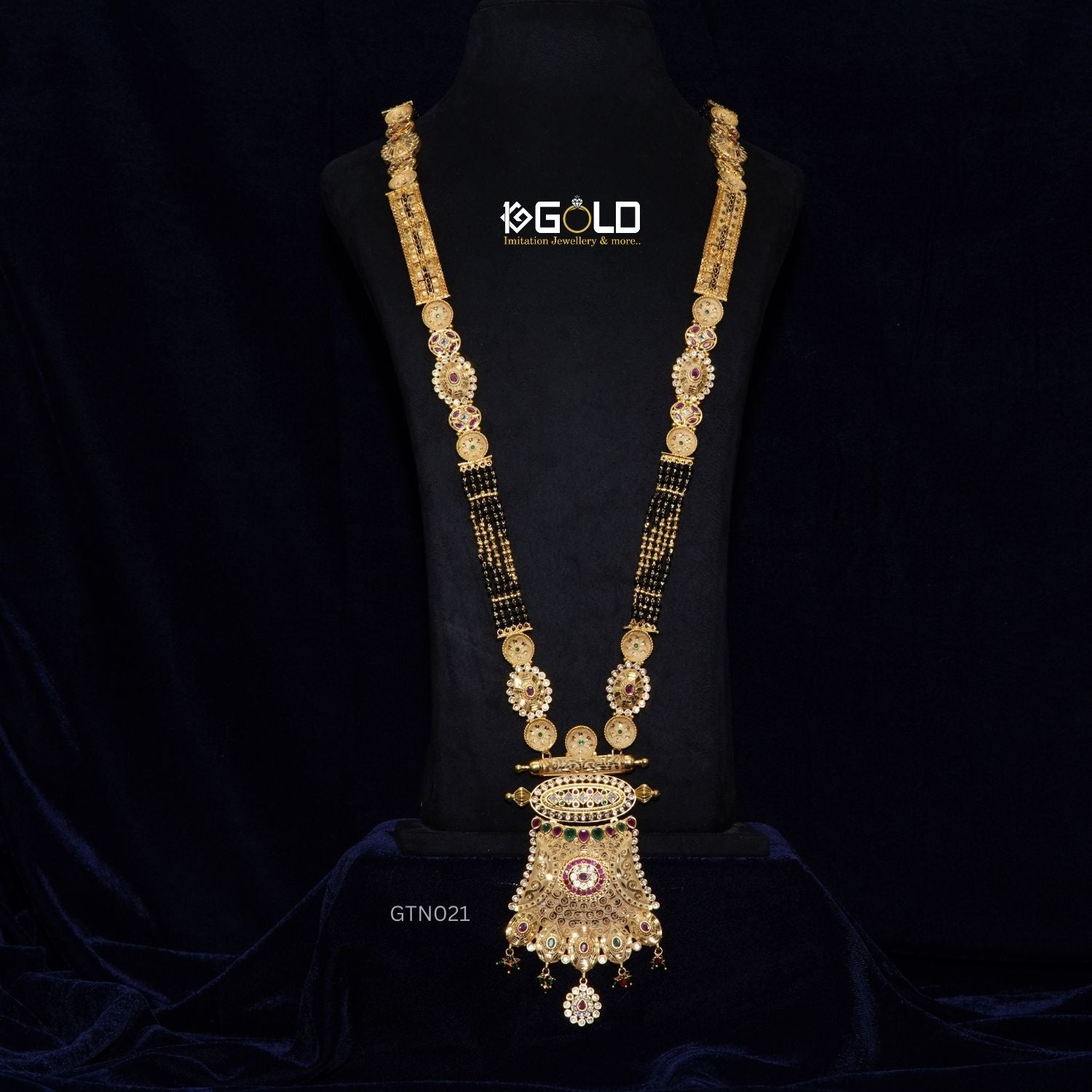 Upscale 1 Gram Gold Plated Ganthan with Unique Pattern and Diamond Touch for Women - GTN021. 1 gram gold on 1ggold.in