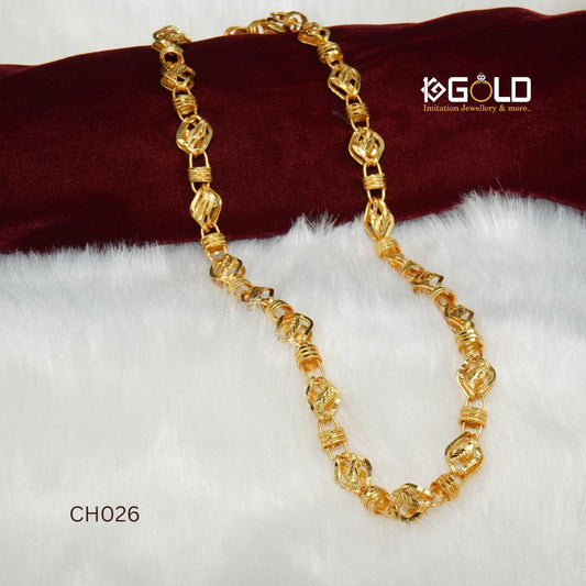 1 Gm Gold Forming Kohli Best Quality Attractive Design Chain For Men - CH026. 1 gram gold on 1ggold.in 