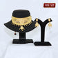 1 Gram Gold Coated Choker Necklace Set with Unique Design for Women - CHK008. 1 gram gold on 1ggold.in  