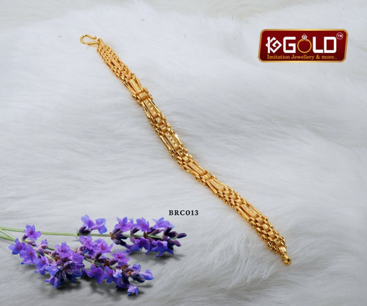 1 Gram Gold Men's Bracelet with Formed Elements - BRC013. 1 gram gold on 1ggold.in  