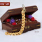 1 Gram Gold Plated Bracelet for Men with Modern Bold Design - BRC009. 1 gram gold on 1ggold.in  