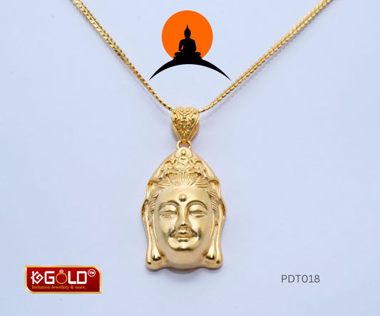 1 Gram Gold Plated Buddha Medallion for Men - PDT018. 1 gram gold on 1ggold.in 