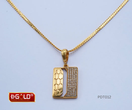 1 Gram Gold Plated Diamond Ganesha Pendant for Men -PDT012. 1 gram gold on 1ggold.in
