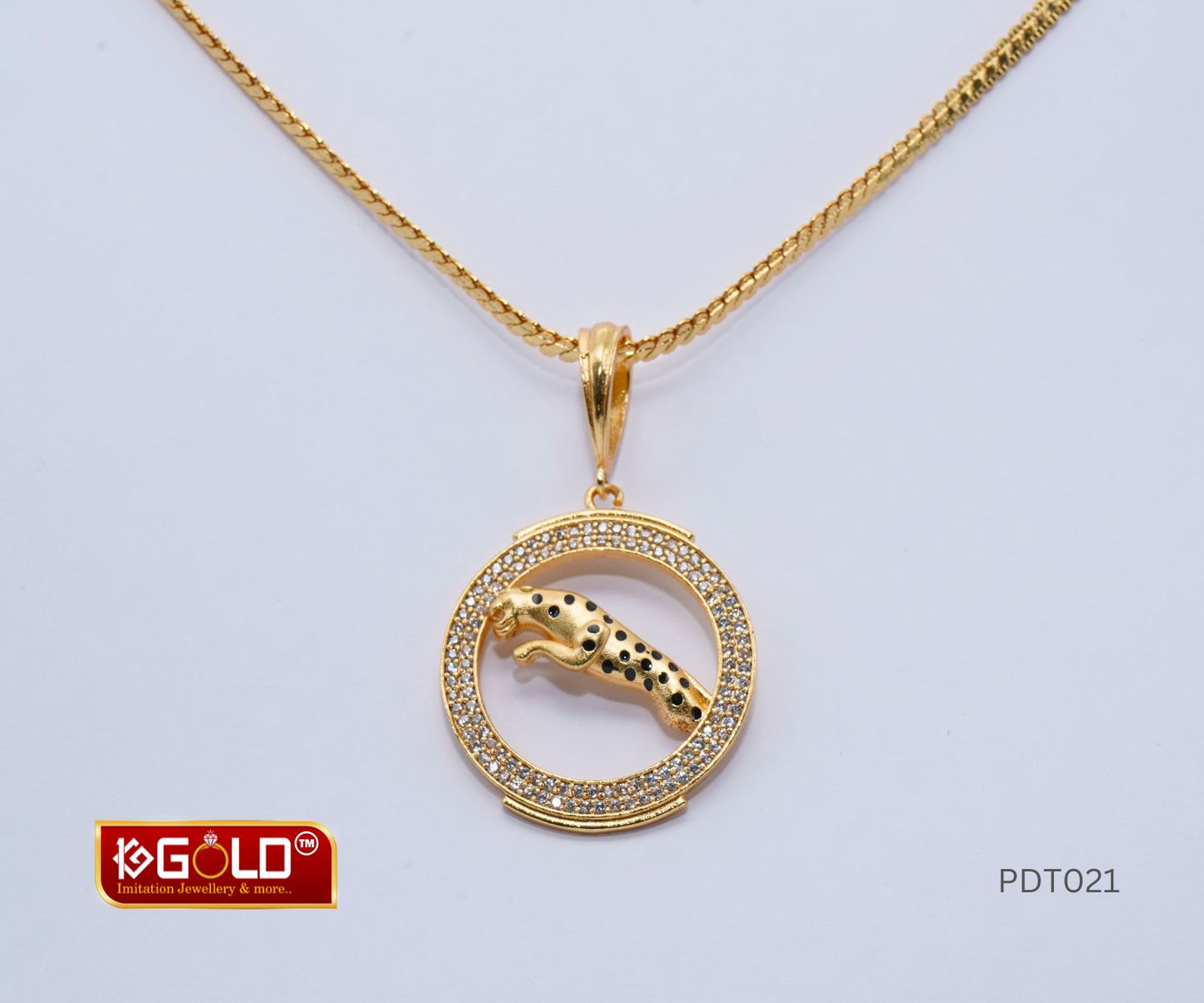1 Gram Gold Plated Diamond Studded Jaguar Pendant for Men - PDT021. 1 gram gold on 1ggold.in 