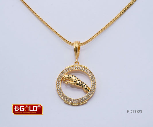 1 Gram Gold Plated Diamond Studded Jaguar Pendant for Men - PDT021. 1 gram gold on 1ggold.in 