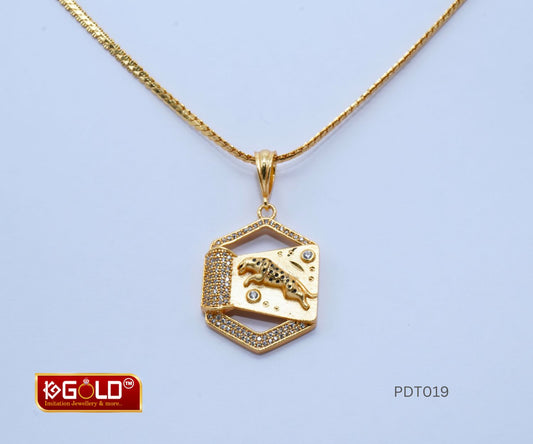 1 Gram Gold Plated Jaguar Pendant with Diamond Adornments for Men - PDT019. 1 gram gold on 1ggold.in 