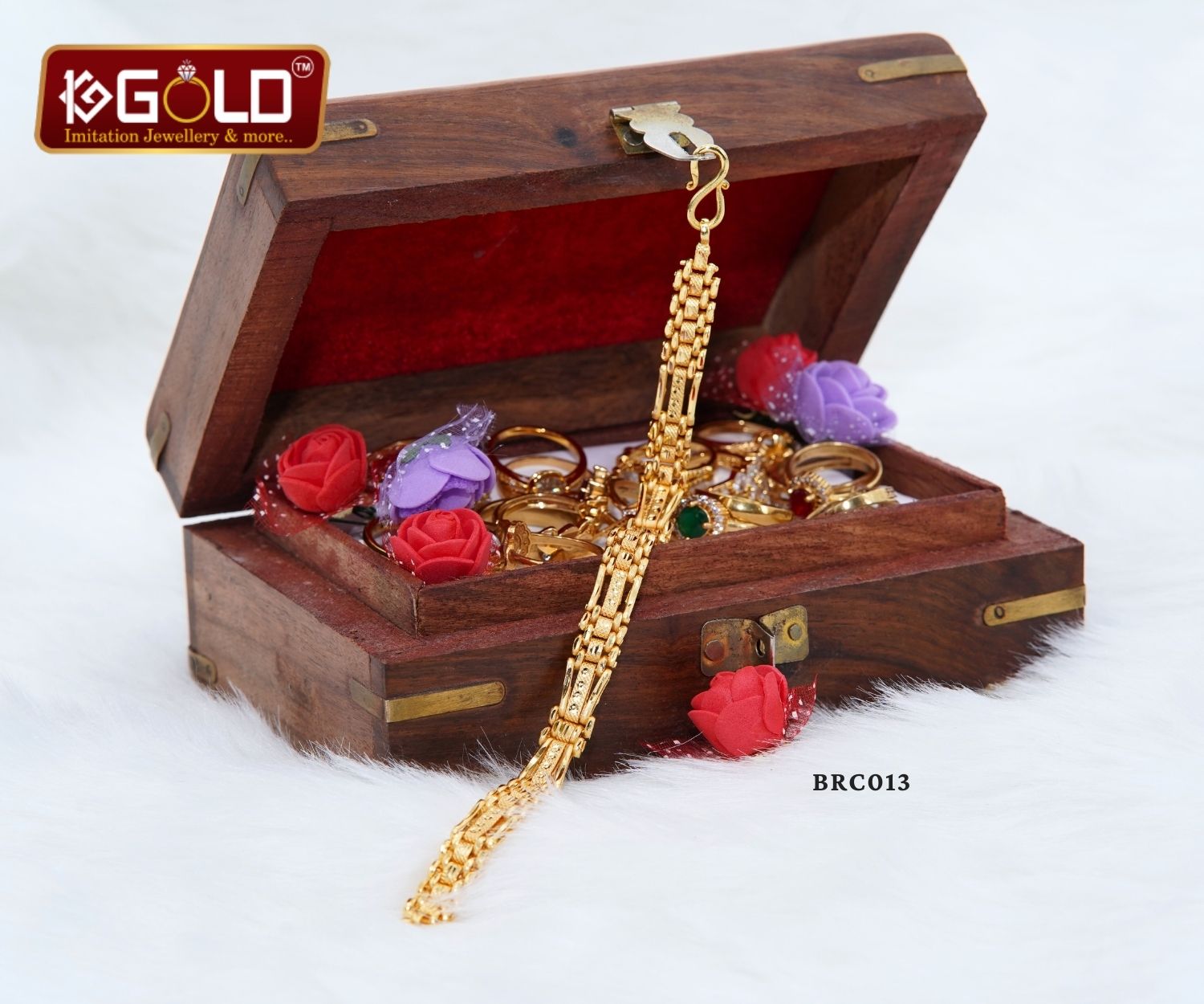 1 Gram Gold Plated Men's Bracelet with Formed Elements - BRC013. 1 gram gold on 1ggold.in  