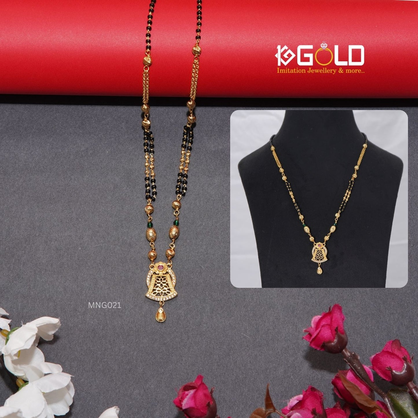 1 Gram Gold Plated Stunning Design Mangalsutra Set for Women - MNG021 1ggold.in
