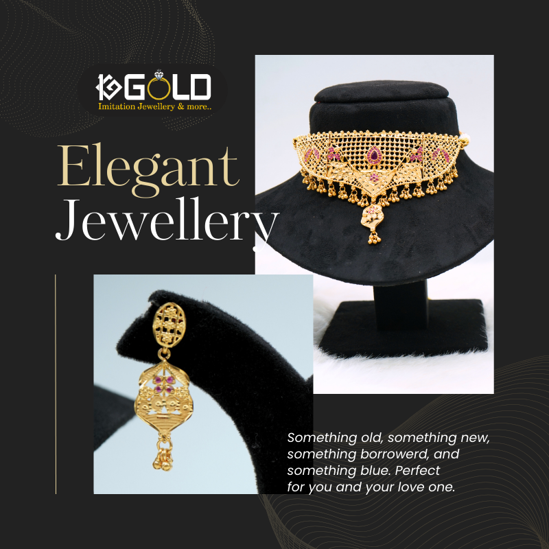 1 Gram Gold Plated Traditional Haar Choker - CHK005.  1 gram gold on 1ggold.in  