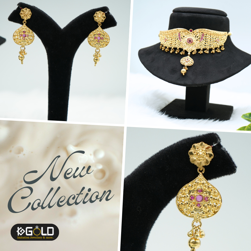 1 Gram Gold Plated Women’s Collar Necklace - CHK002. 1 gram gold on 1ggold.in  