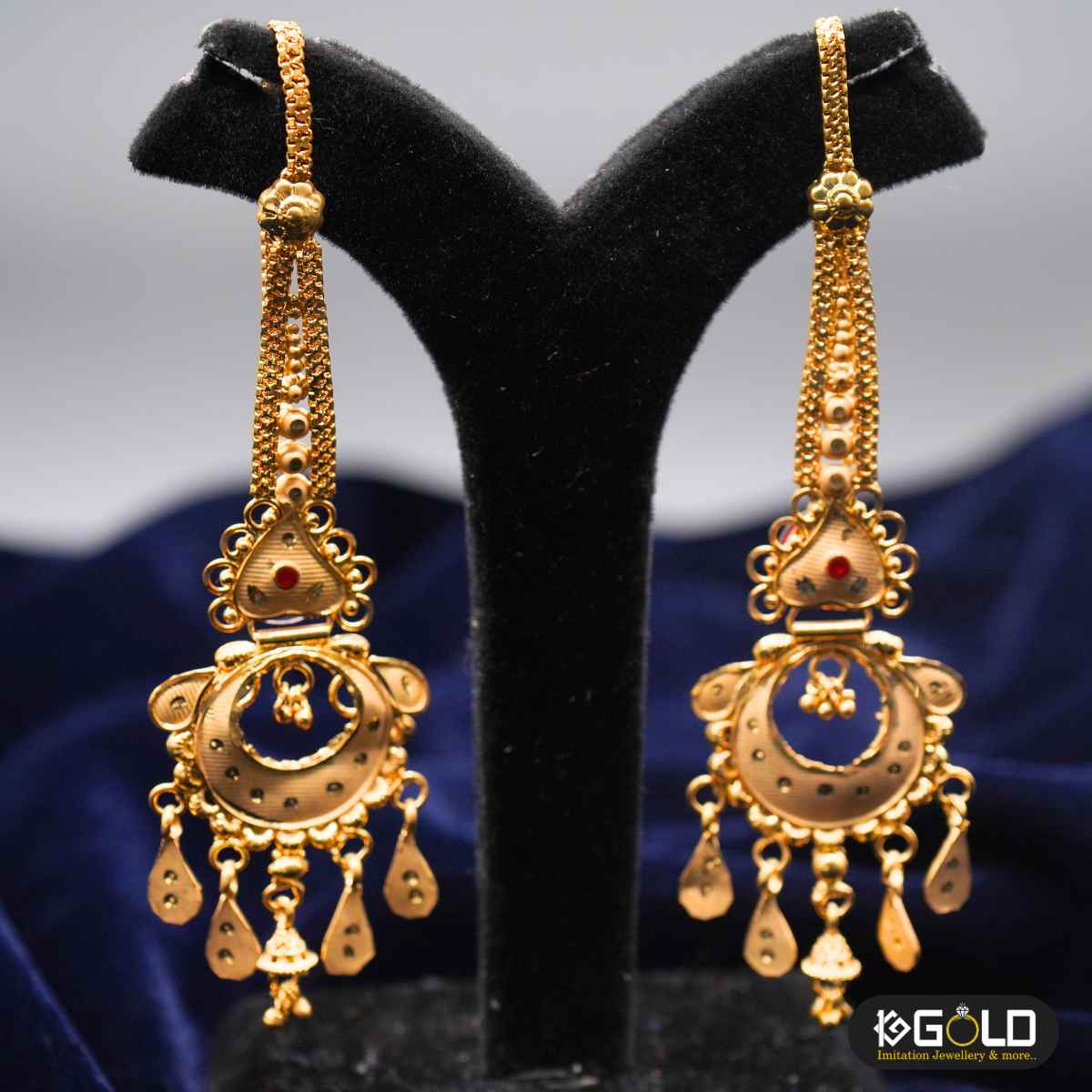 Beautiful 1 Gram Gold Earrings for Women - ERG001. 1 gram gold on 1ggold.in 