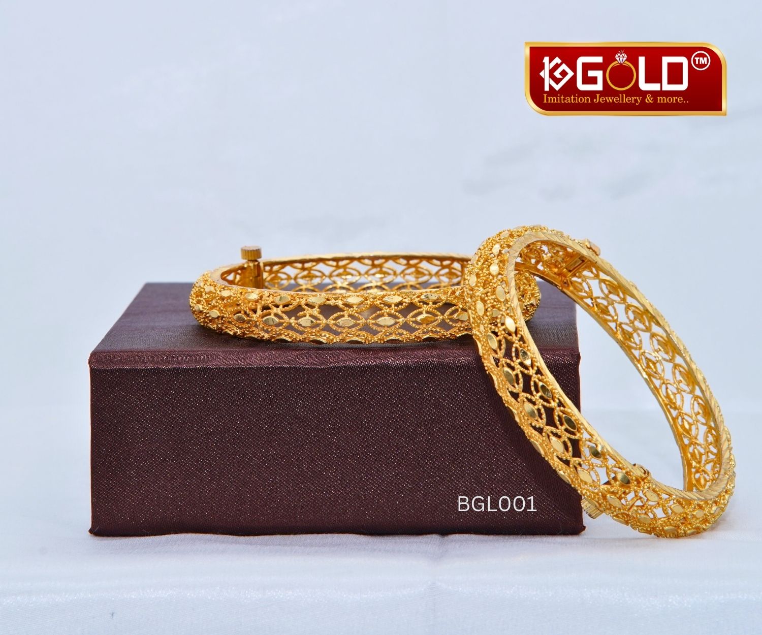 Beautiful Design Fashionable 1 Gram Gold Plated Bangles for Lady - BGL001. 1 gram gold on 1ggold.in 