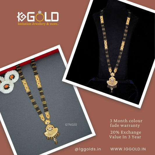 Fashionable Gold Plated Ganthan with Glamorous Features for Women GTN020. One Gram Gold available on 1ggold.in