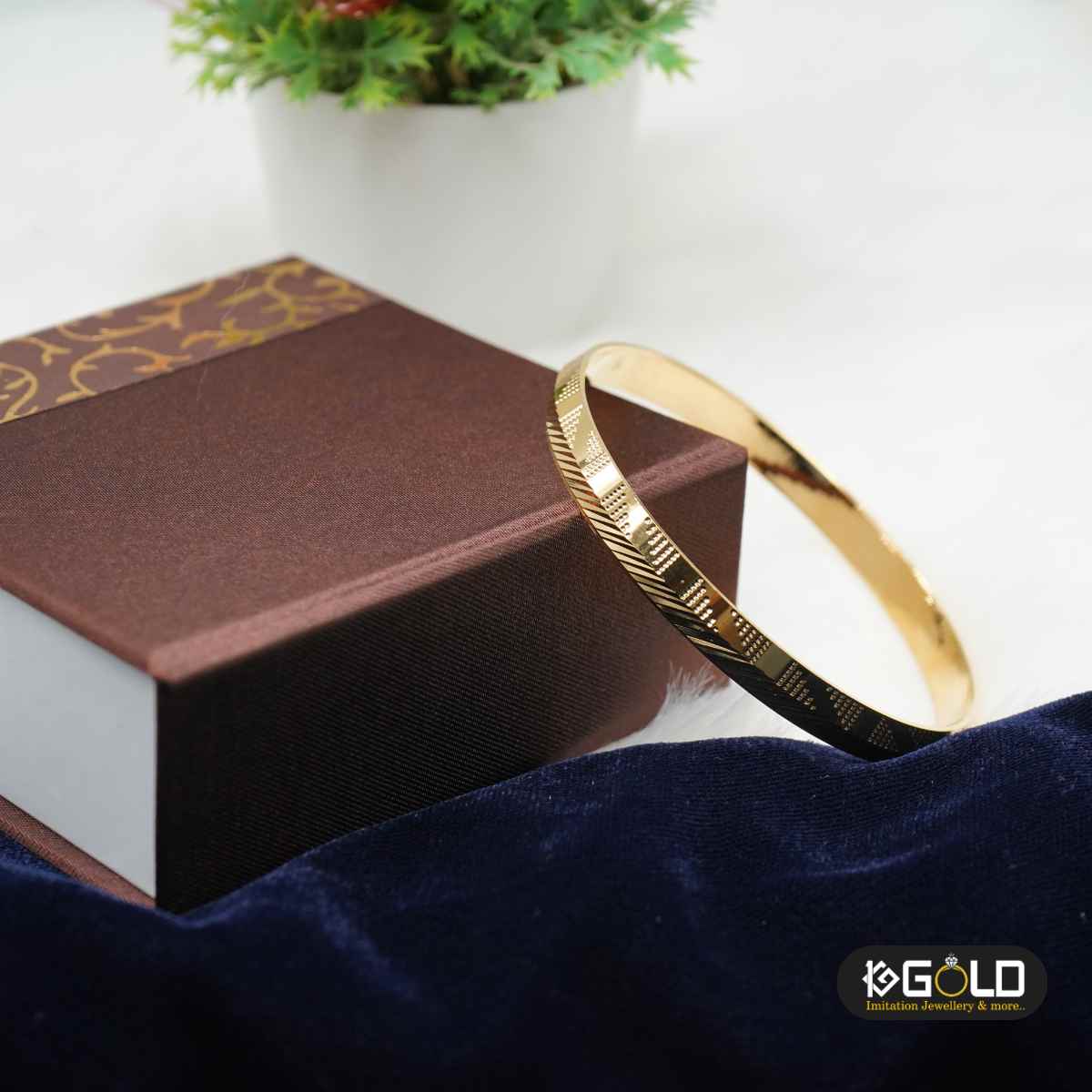 Classic 1 Gram Gold Kada with Superior Quality for Men - KDA007. 1 gram gold on 1ggold.in  