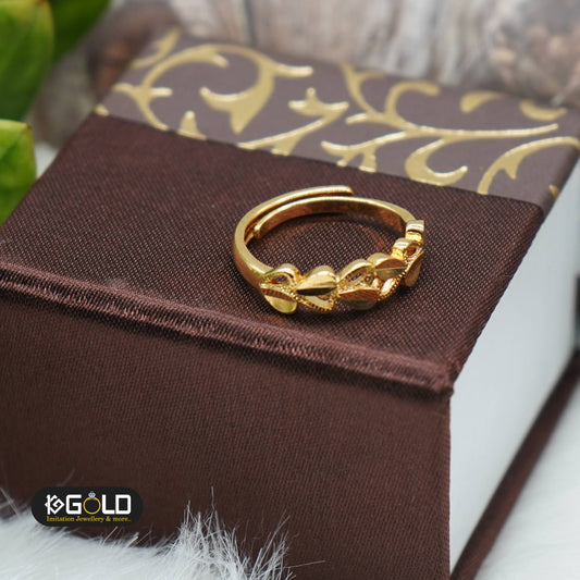 Classic Gold Plated Women’s Ring for Everyday Style - RNW005. 1 gram gold on 1ggold.in 