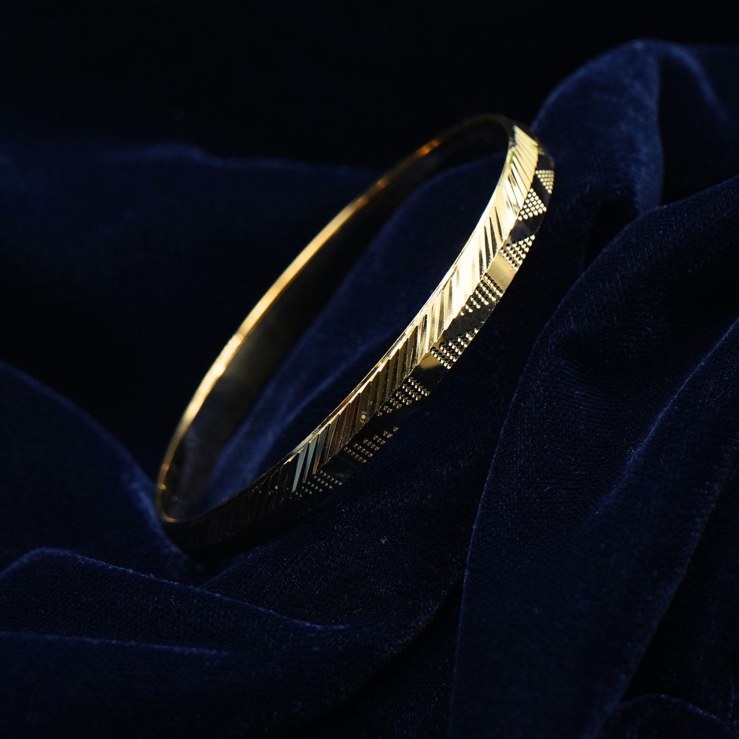 Classic One Gram Gold Kada with Superior Quality for Men - KDA007. 1 gram gold on 1ggold.in 