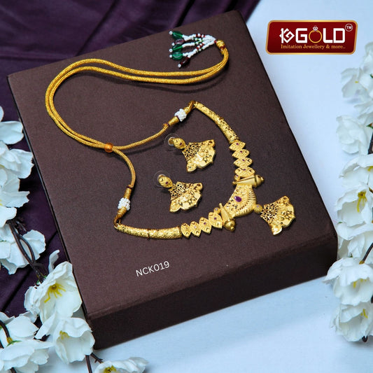Delightful 1 Gram Gold Plated Necklace  with Dazzling Design for Women - NCK019. 1 gram gold on 1ggold.in 