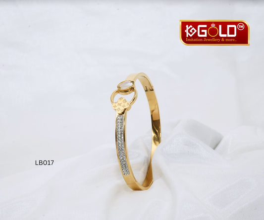 Diamond Embellished Gold Bangle for Women - LB017. imitation jewellery on 1ggold.in 